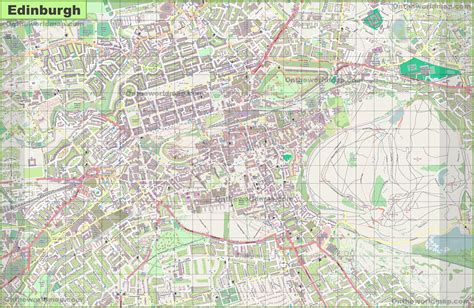 detailed street map of edinburgh.